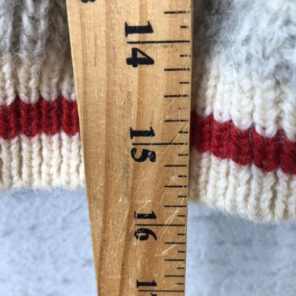 Northern Watters Knitwear Sweater Kids XS Gray Wool Henley Chunky Knit Canada - Picture 4 of 16